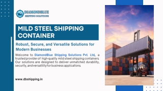 Heavy-Duty Mild Steel Shipping Containers – Built to Last