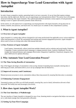 how to supercharge your lead generation with