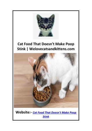 cat food that doesn t make poop stink