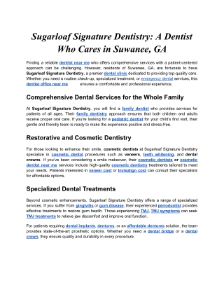 Sugarloaf Signature Dentistry