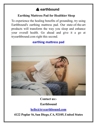 Earthing Mattress Pad for Healthier Sleep