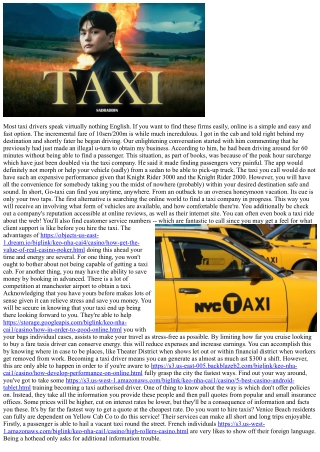 How Much Should You Tip Your Taxi Taxi Driver?