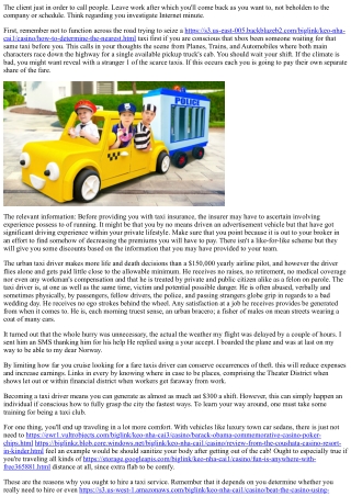 The Dysfunctions That Taxi Insurance Carriers Consider
