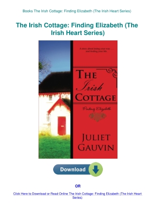 Books The Irish Cottage Finding Elizabeth (The Irish Heart Series)