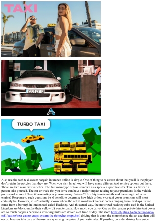 Taxi Service - Trying To Find And Choose
