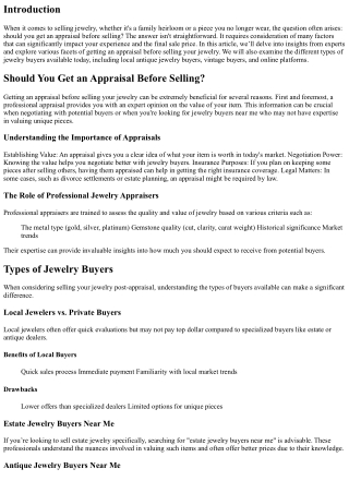 “Should You Get an Appraisal Before Selling? Insights from Experts”