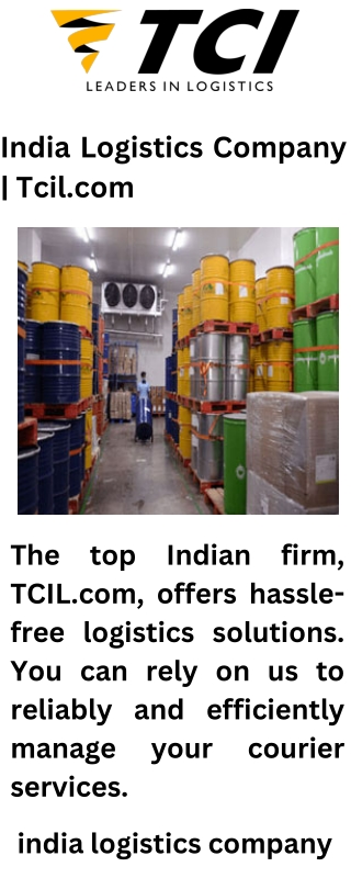 India Logistics Company  Tcil.com