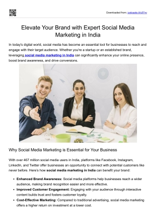 Social media marketing India