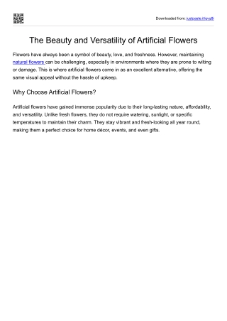 Artificial flower