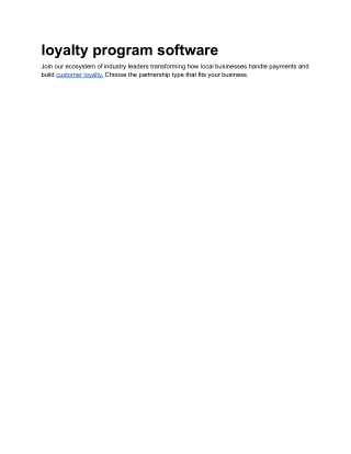 loyalty program software