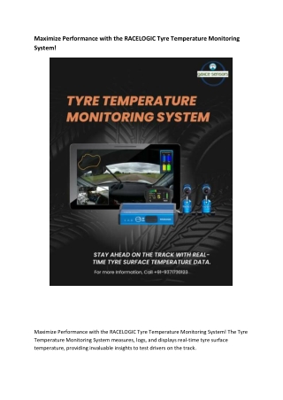 maximize performance with the racelogic tyre