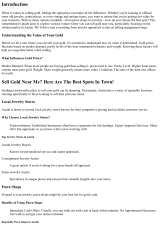 Sell Gold Near Me? Here Are The Best Spots In Town!