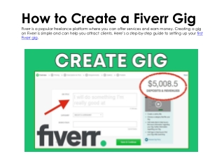 how to create a fiverr gig fiverr is a popular