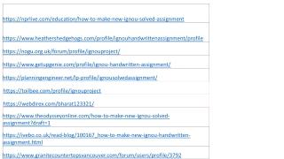 Ignou Solved Assignments