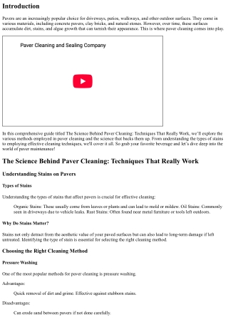 The Science Behind Paver Cleaning: Techniques That Really Work