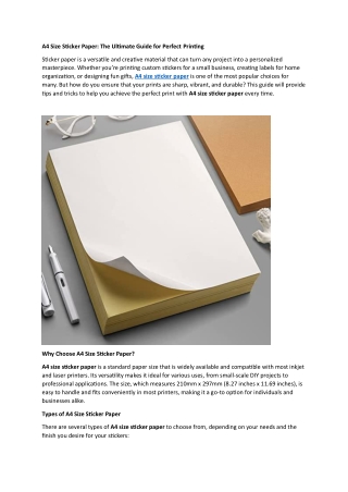 a4 size sticker paper the ultimate guide