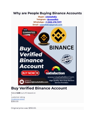 Buy Verified Binance Account - KYC Verify Best Account 2023