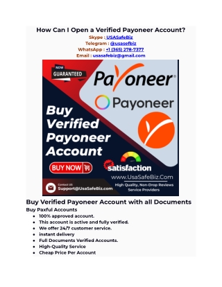 how can i open a verified payoneer account skype