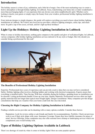 Light Up the Holidays: Holiday Lighting Installation in Lubbock