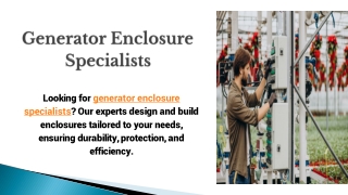 Generator Enclosure Specialists