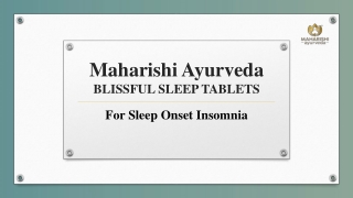Maharishi Ayurveda blissful sleep tab
