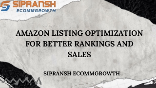 Amazon Listing Optimization for Better Rankings and Sales