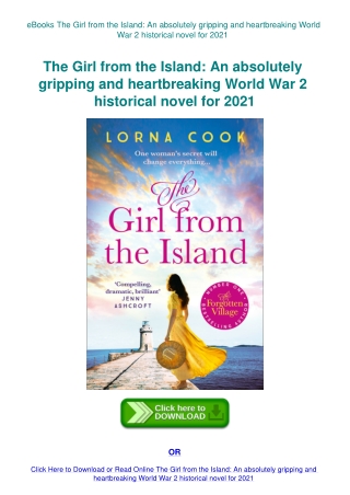 eBooks The Girl from the Island An absolutely gripping and heartbreaking World War 2 historical nove