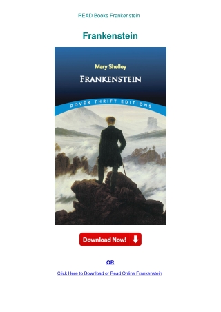READ Books Frankenstein