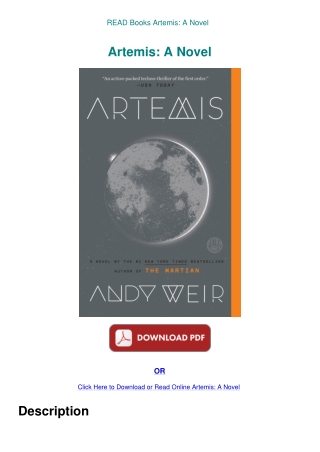 READ Books Artemis A Novel