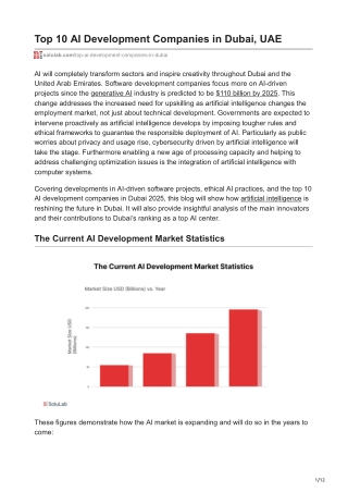 Top 10 AI Development Companies in Dubai UAE