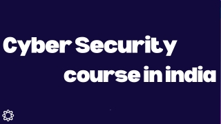 cyber security course in india