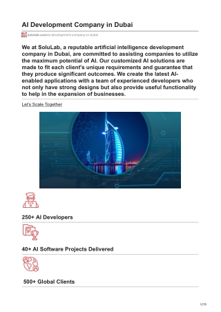 AI Development Company in Dubai