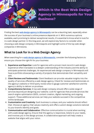 Which Is the Best Web Design Agency in Minneapolis for Your Business