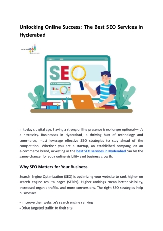 Which Is the Best SEO Service Provider in Hyderabad for Business Growth?