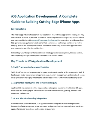 ios application development a complete guide