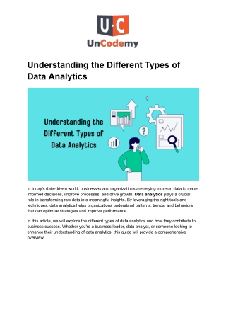 understanding the different types of data