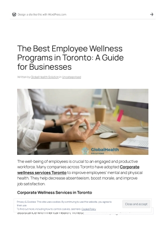 The Best Employee Wellness Programs in Toronto A Guide for Businesses