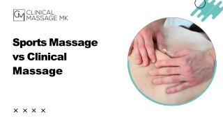 Sports Massage vs Clinical Massage