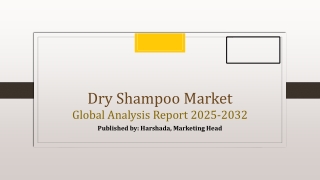 dry shampoo market g lobal analysis report 2025 2032