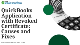 QuickBooks Application with Revoked Certificate Causes and Fixes