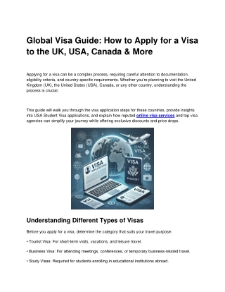 Global Visa Guide_ How to Apply for a Visa to the UK, USA, Canada & More