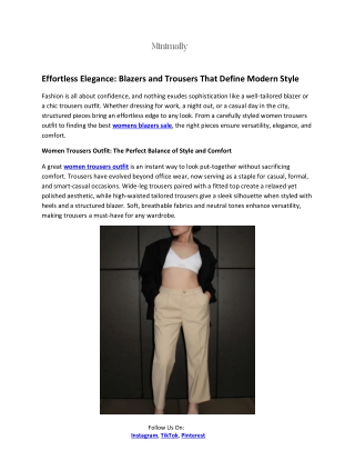 Minimally.Uk- Women Trousers Outfit