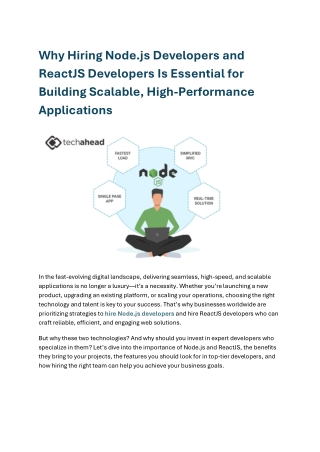 Hire Dedicated Node.js Developers for Robust Web Applications