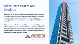 Understanding Steel Beams: Comprehensive Guide to Sizes and Sections