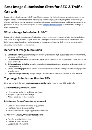 best image submission sites for seo tra c growth