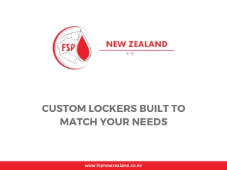 Custom Lockers Built To Match Your Needs