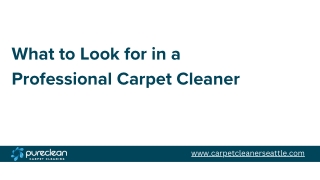 What to Look for in a Professional Carpet Cleaner