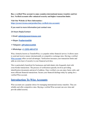 #2 The Between New and Aged Buy Verified WisE Account In 2025