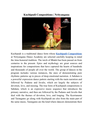 kuchipudi compositions nrityangana