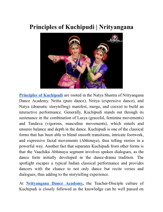 principles of kuchipudi nrityangana